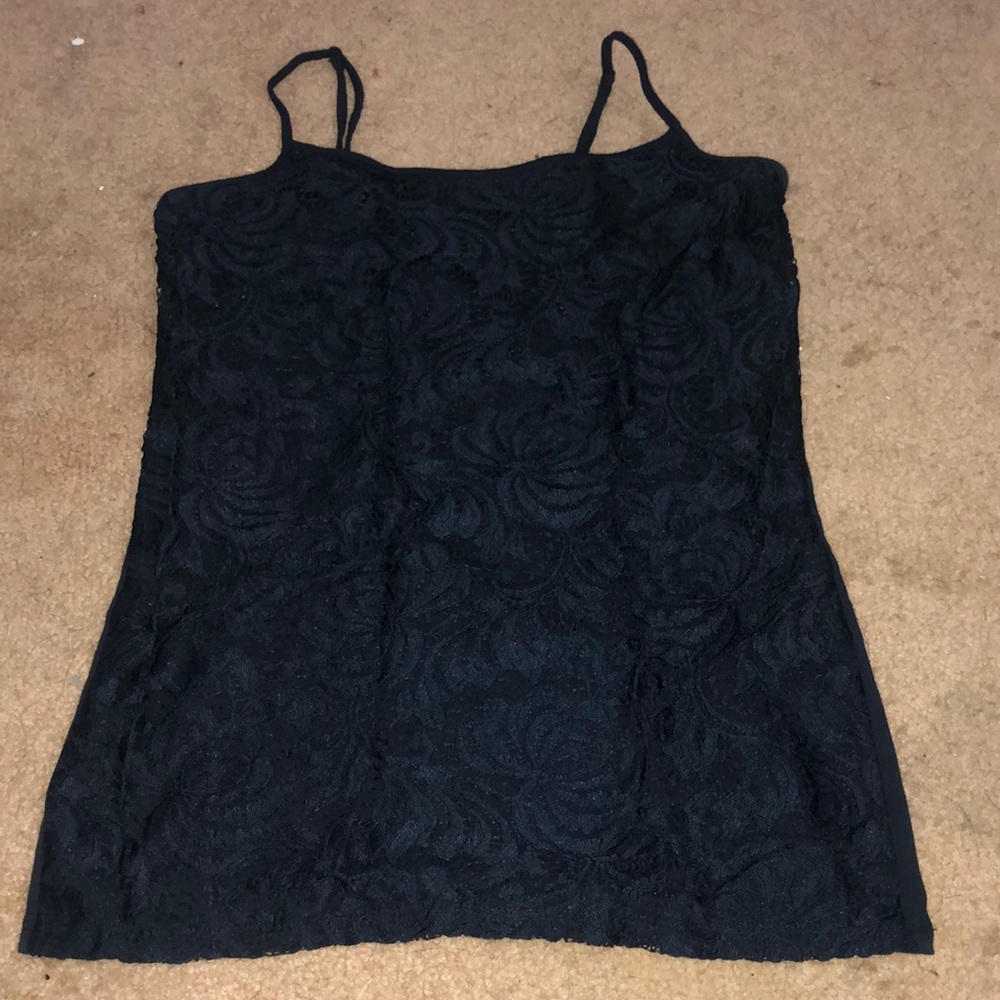 Ann Taylor navy blue spaghetti strap medium woman’s top